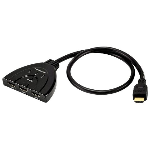 Switch 3x1 HDMI automatico con cavo